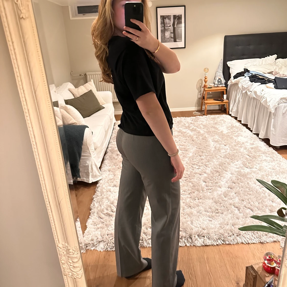 Gråa kostombyxor - 91