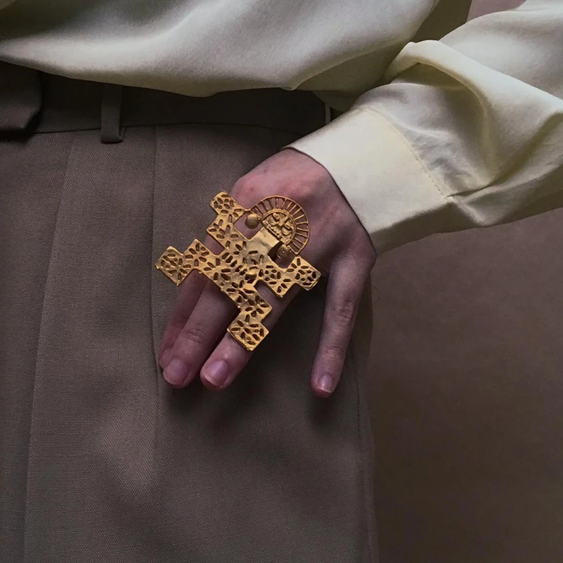 Handcrafted Precolombian Style Cocktail Ring - 90