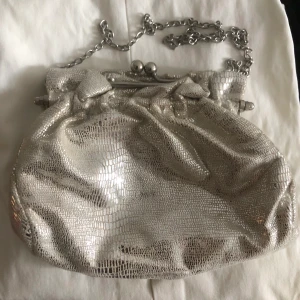 Liten silver väska - Fin silver väska som passar bra som en liten fest eller bal väska.