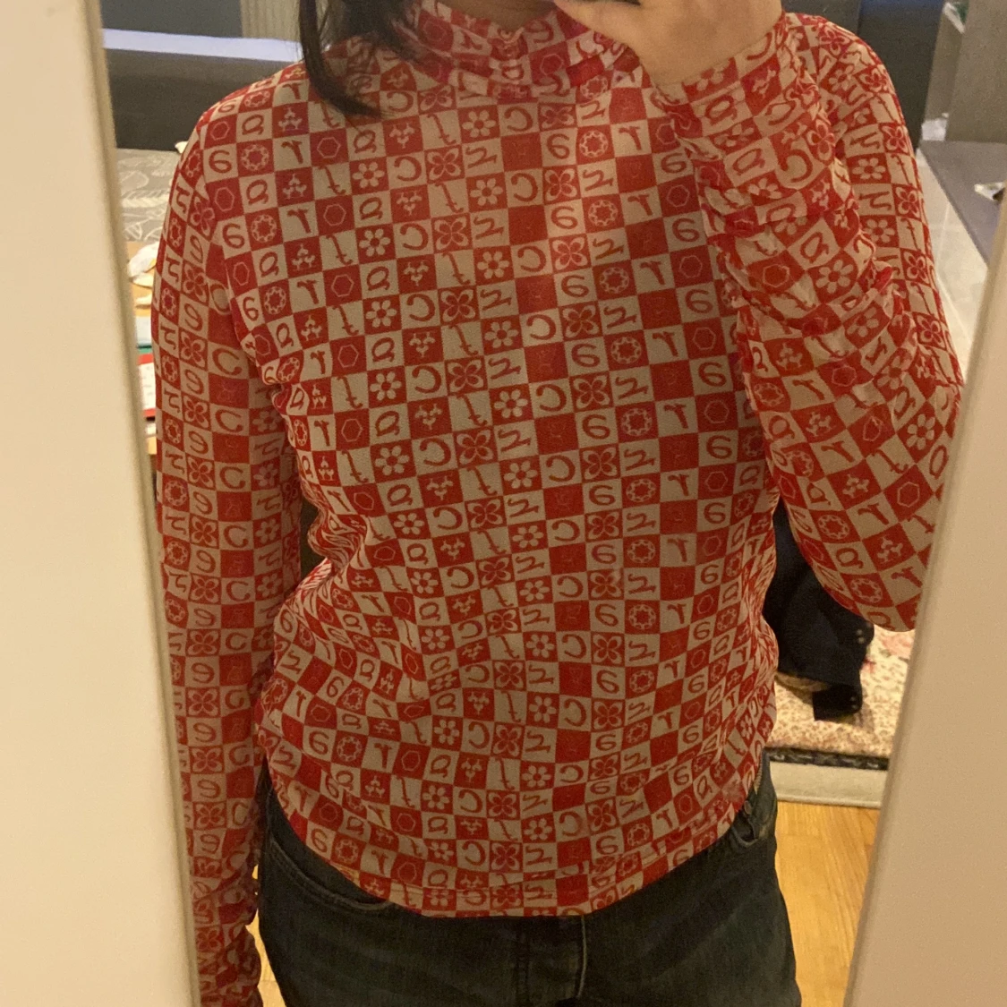 Checkered turtle neck - 91