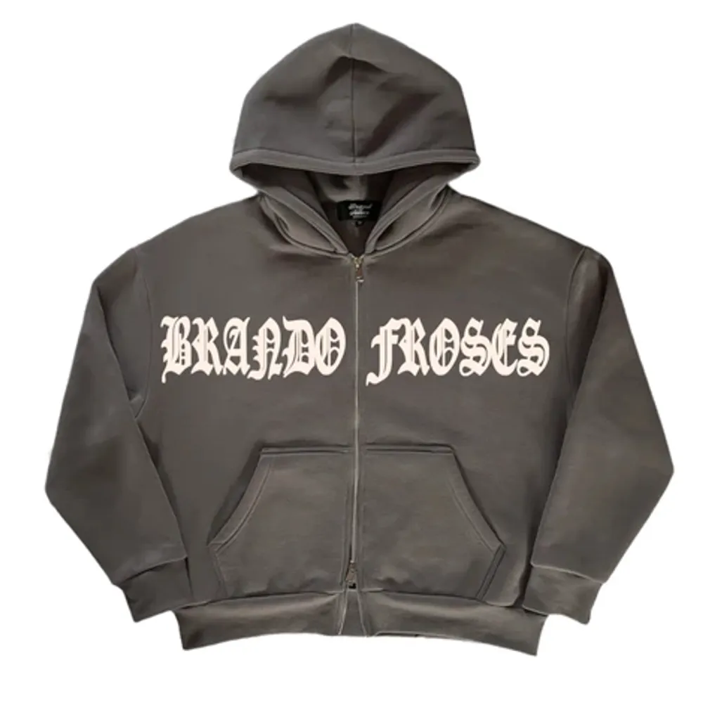 Brand of roses zip hoodie Fint skick  Storlek M (passar även S) (Nypris 1000 kr). Hoodies.