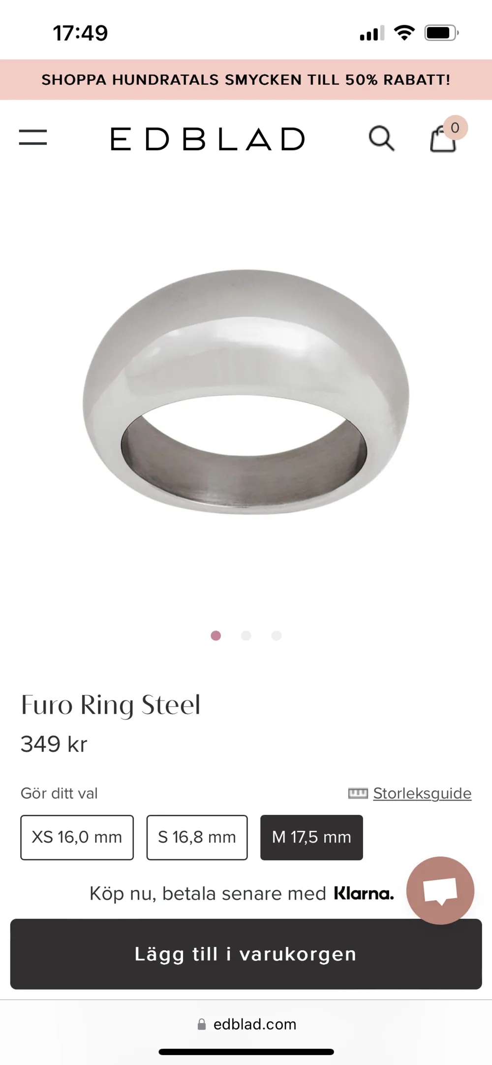 Edblad furo ring. Storlek 17,5 dvs M. Jättefin ring i silver, knappt använd eftersom jag använder guld oftast. Helt nyskick och skiner fint.🤍⭐️. Accessoarer.