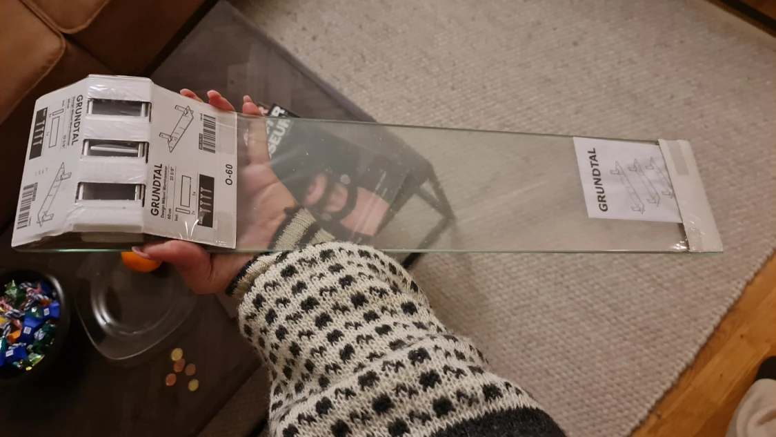 Hylla badrum glas - 90