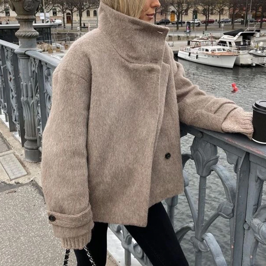 Brun arket kappa  - 90