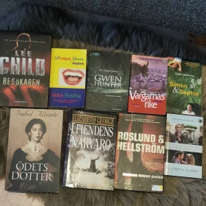 böcker!  - varierade böcker i varierande pris! tänker mig 29-99 kr ca / bok. pris går att diskuteras💕 om du köper 2 eller fler bjuder jag på fraken🥰 kontakta mig om du vill ha bild på baksidan av någon! både papperback och pocket! frakten varierar/bok! 