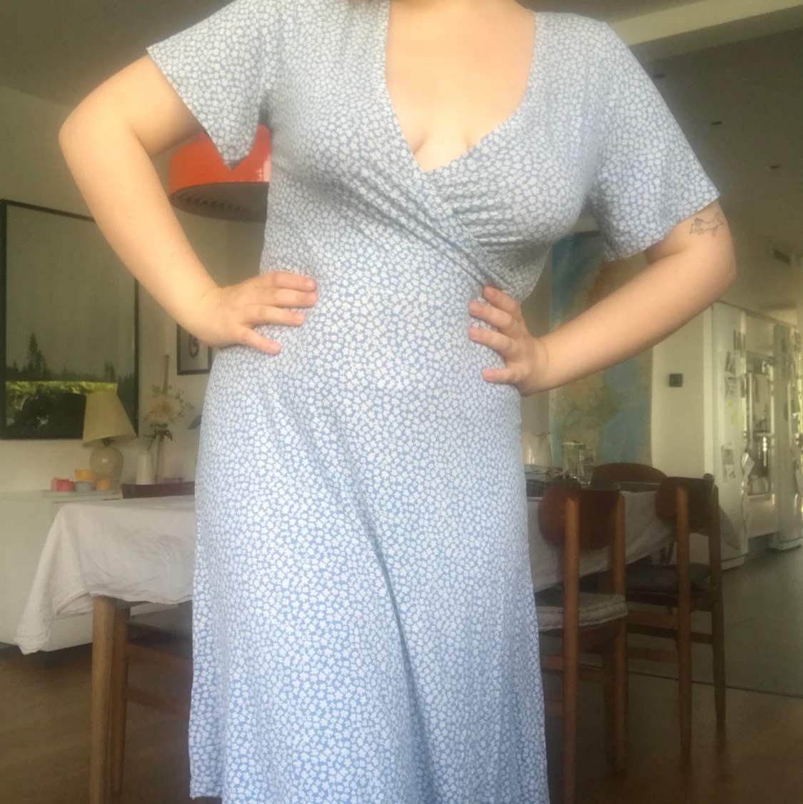 Blommig klänning - 90