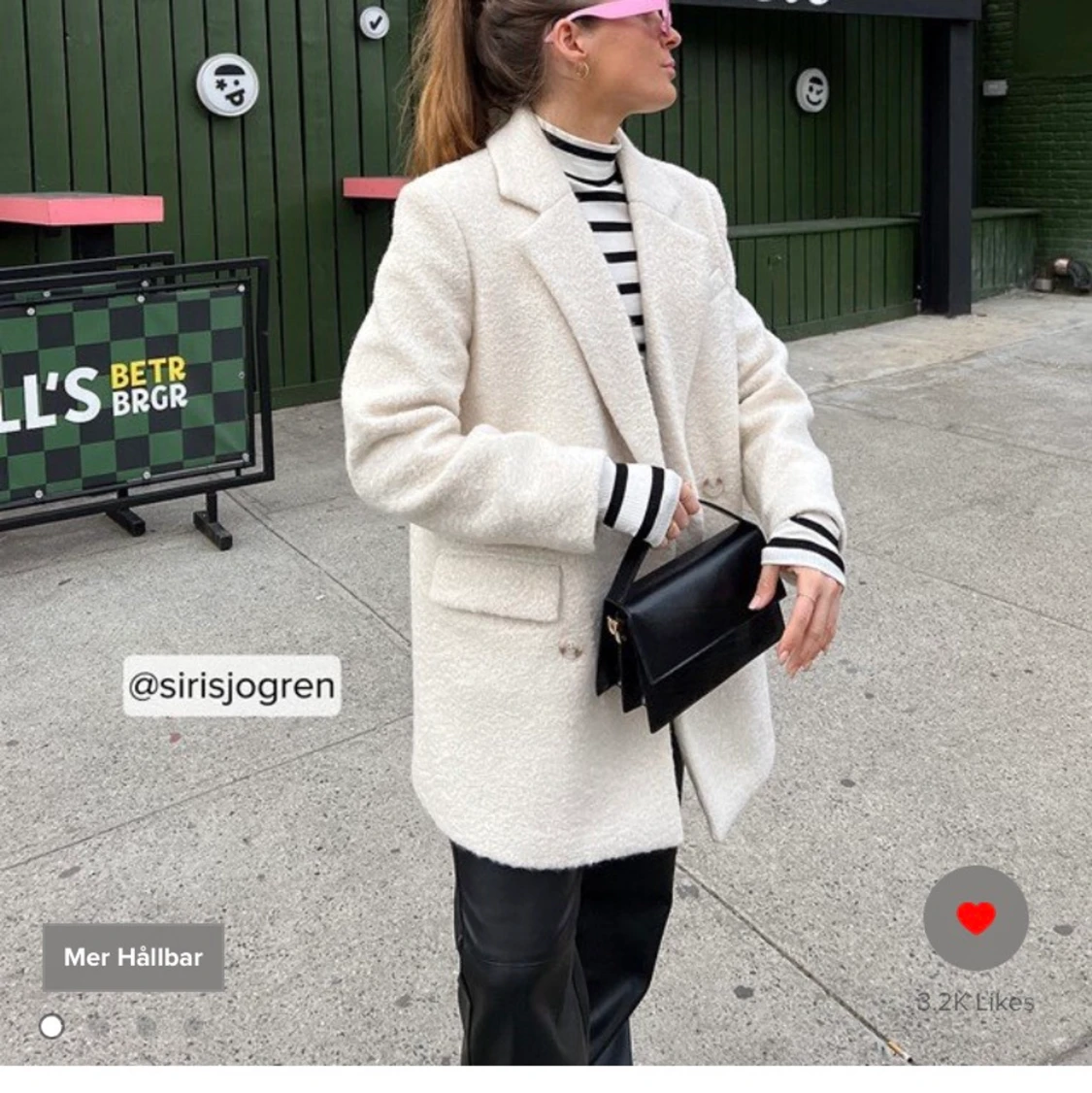 Oversized kavajkappa