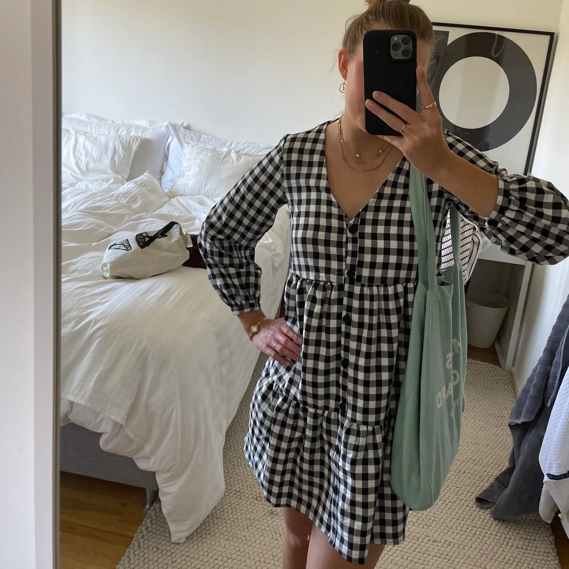 Rutig klänning från h&m - 91