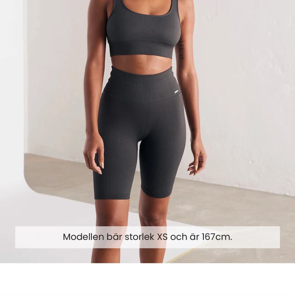 Aimin ribbed biler shorts grey - 90