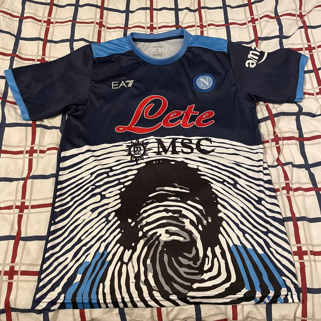 Napoli fotbollströja stl M men passar S