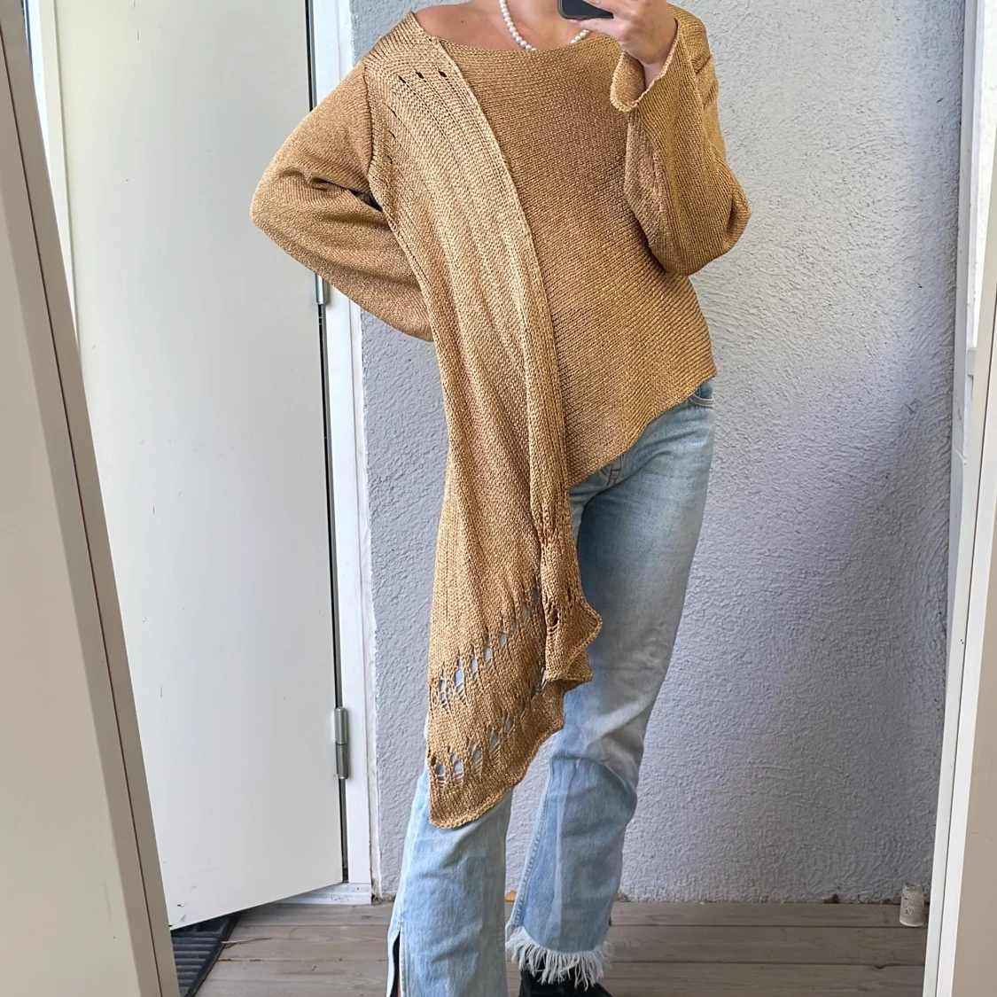 Guldiga stickad tröja - 90