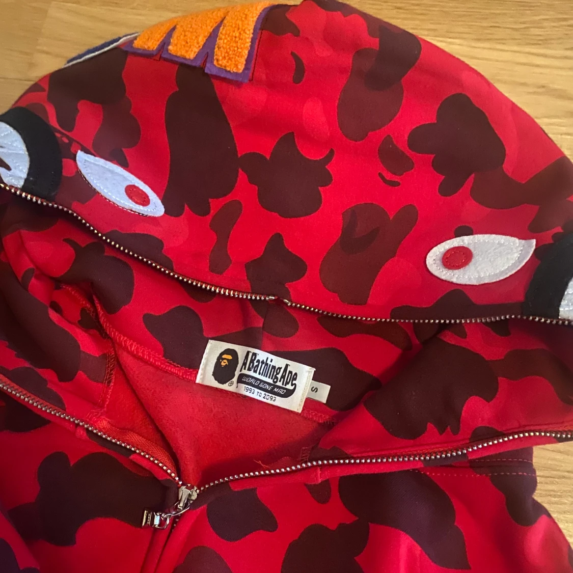 Röd Bape Shark Hoodie - 91