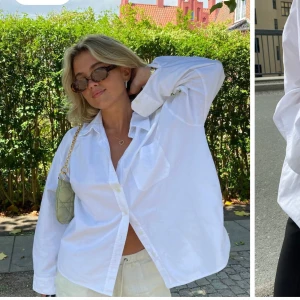 Skjorta  - Vit Breezy Shirt från djerf avenue. Samma storlek som Matilda har på sig på bilden. Endast använd ett fåtal gånger så som nyskick! Skriv för fler, egna, bilder 💖