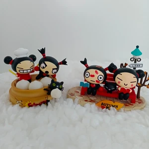 Figurer - 2 Blomster figurer,samlar objekt från den koreanska tecknade serien PUCCA💖💖