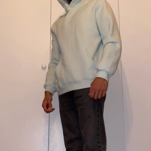 Basic Ljus Grön Hoodie  - Storlek M  Relaxed Fit