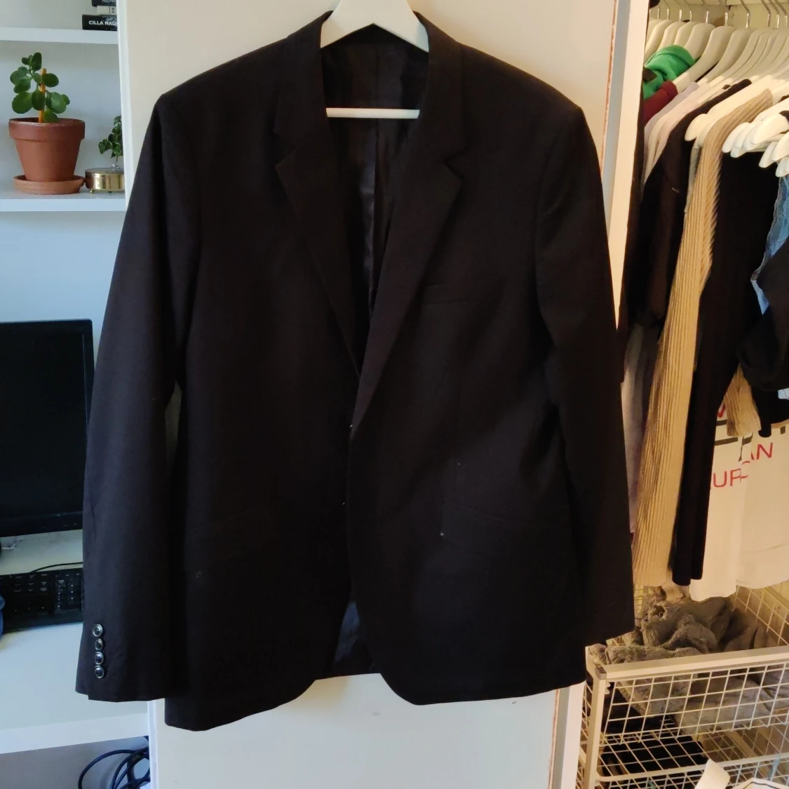 Svart oversized blazer - 90