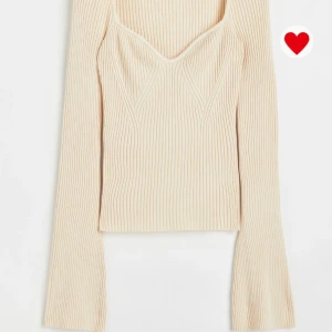 Ribbstickad topp - Ribbstickad topp från H&M, storlek S. 