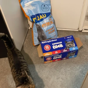 KATT MAT - Hej! Säljer en stor torrfoder för katter 7,5kg endast öppnad och testad en gång  Och blöt foder ändast 2 påsar använda 40 i den nu 38 st  Mina katter vill inte testa nått nytt Finns i Göteborg  