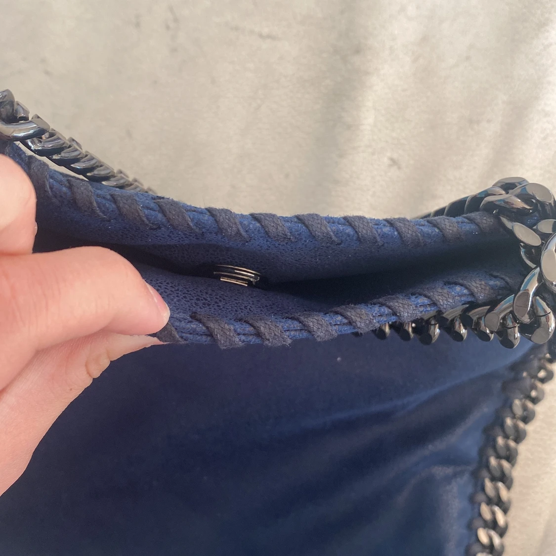 Blå stella McCartney likande väska - 90