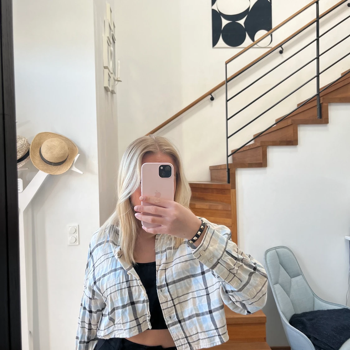 Monki croppad skjorta