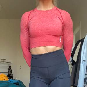 Jättefin topp från Gymshark i rosa ombre! Trovs ej att träna i långärmat så har därför bara använt den en gång. Köparen står för frakt :) 