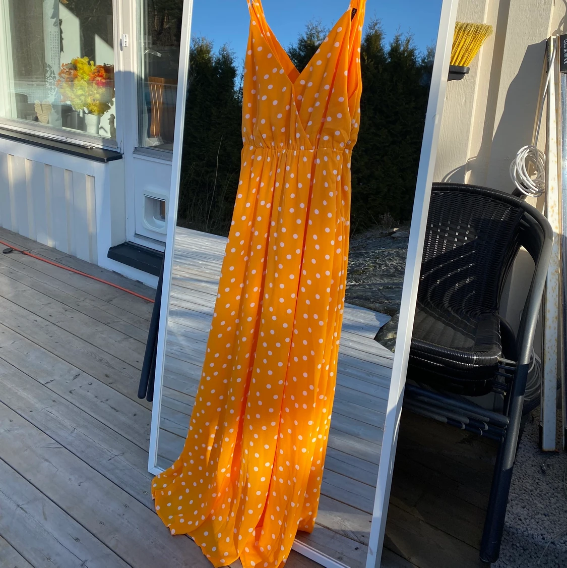 Orange klänning  - 90