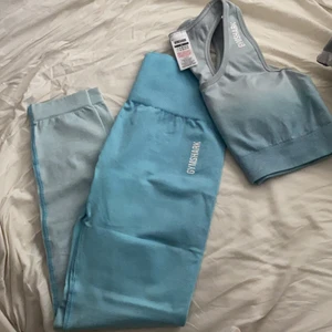 Gymshark ombre set M - Gymshark ombre set byxorna använda 1 gång, toppen ca 2 gånger. Har för mycket träningskläder så säljer därav dessa. Nypris 1100kr säljer båda för 700 + frakt. Storlek M på båda