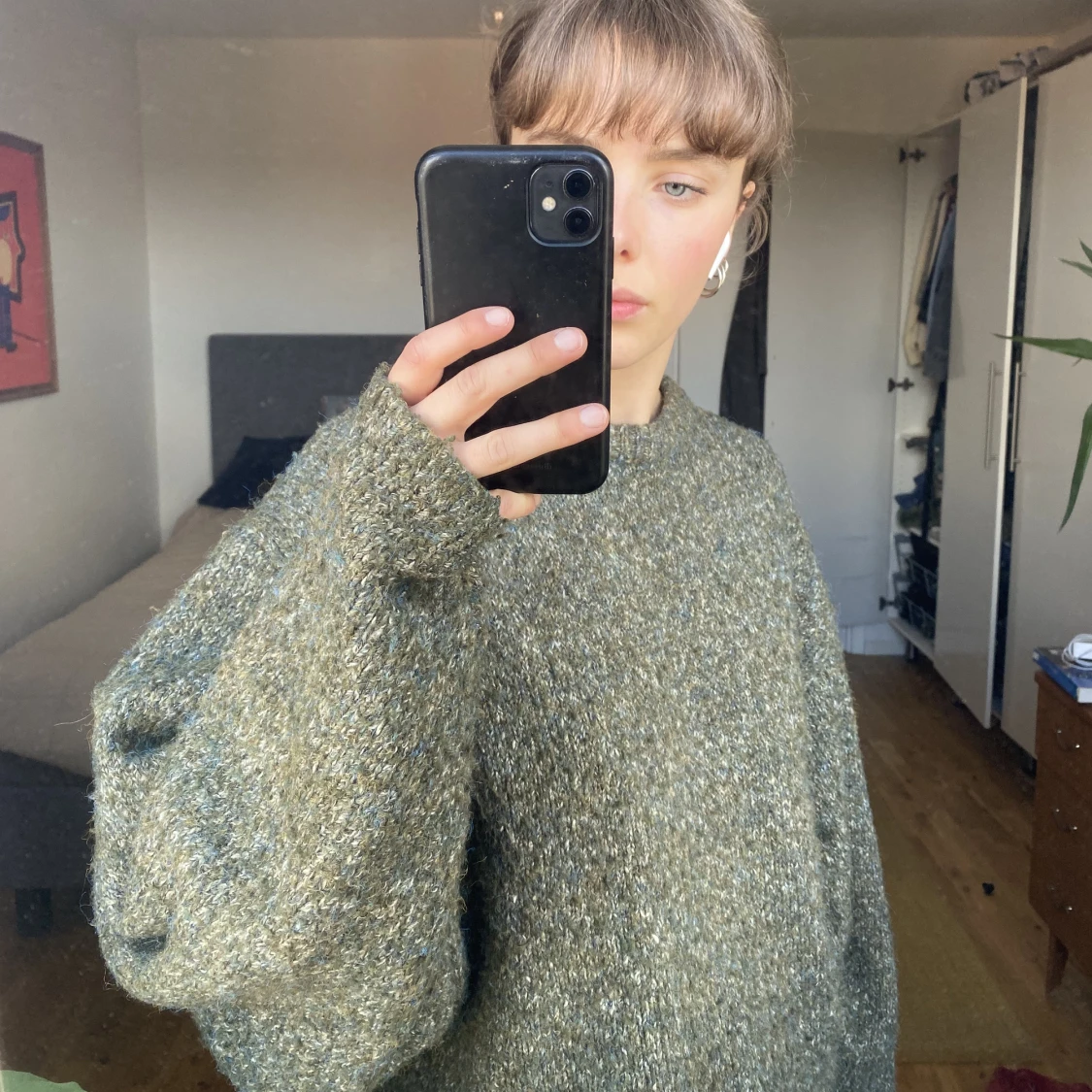 Carin Wester stickad tröja grön  - 91