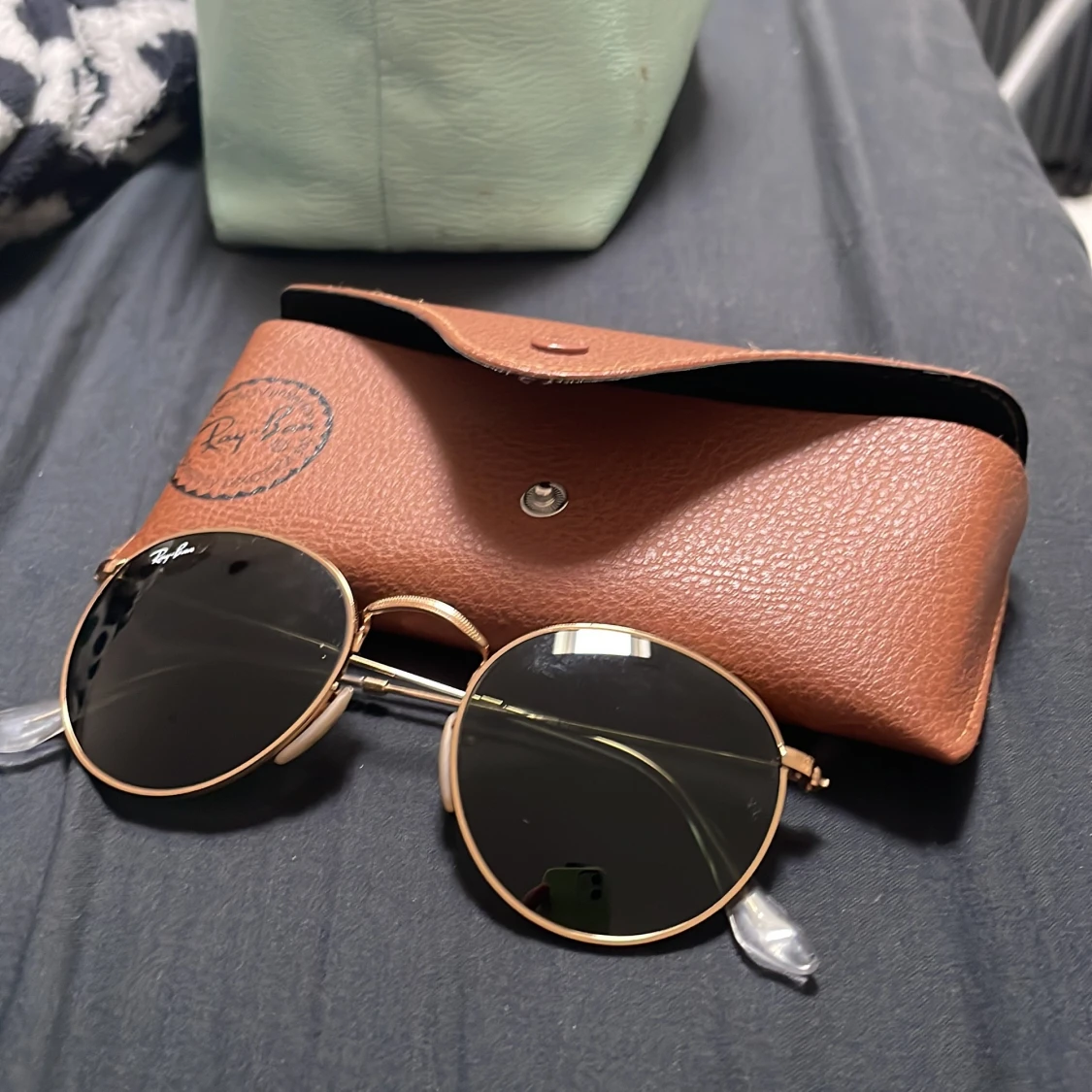 Raybans round metal gold - 90
