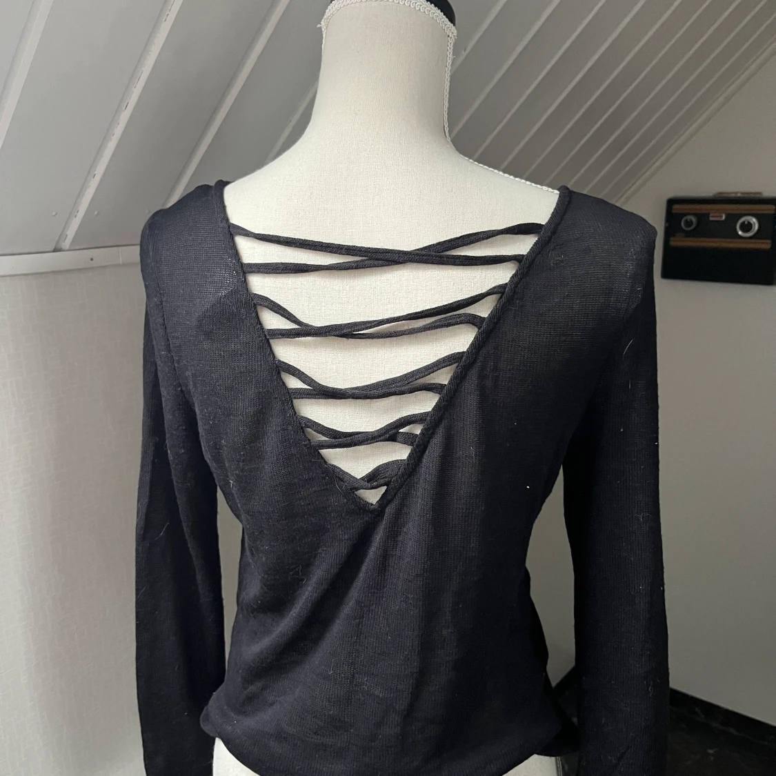 Svart långärmad tröja - 90