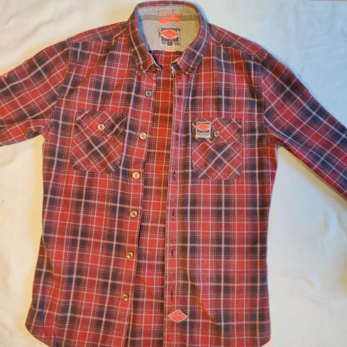 SUPERDRY FLANNEL SKJORTA - SMALL  - 91