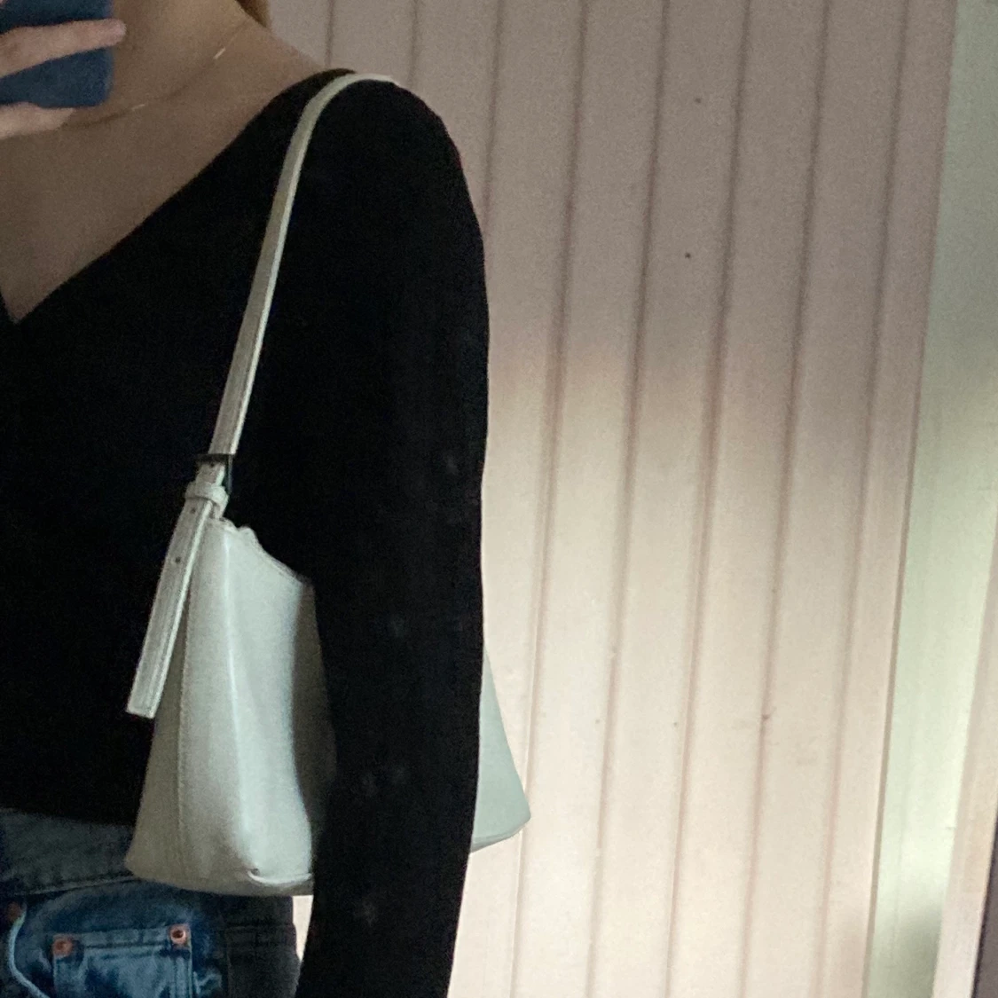 Vit vintage handväska 