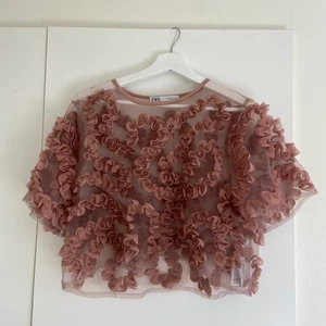 Gammelrosa mesh t-shirt - Mesh t-shirt från Zara i storlek M. Använd fåtal gånger. Köparen står för frakten.