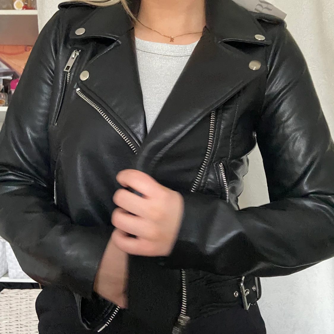 Oanvänd Svart skinnjacka!!  - 90