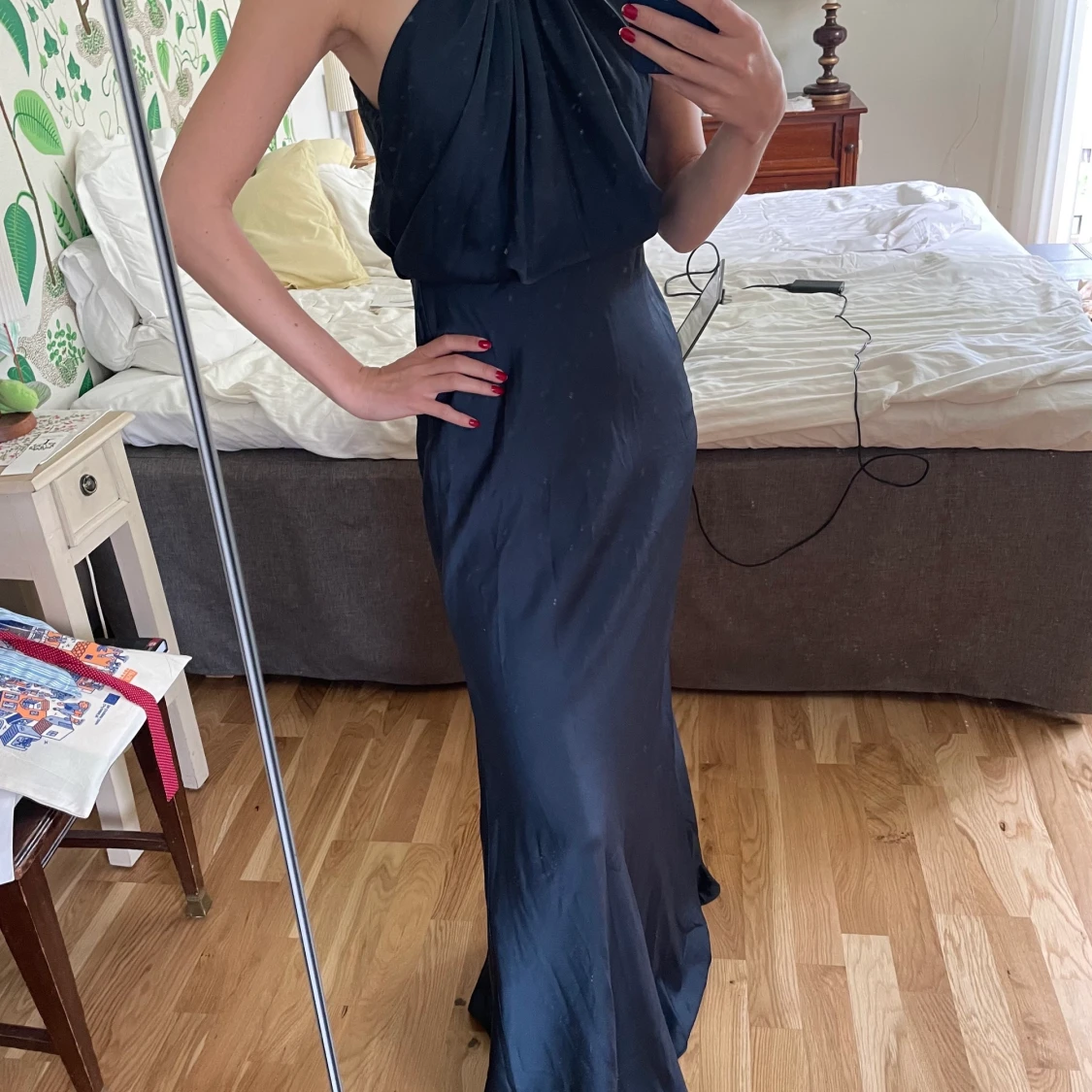 Blå långklänning Asos - 90