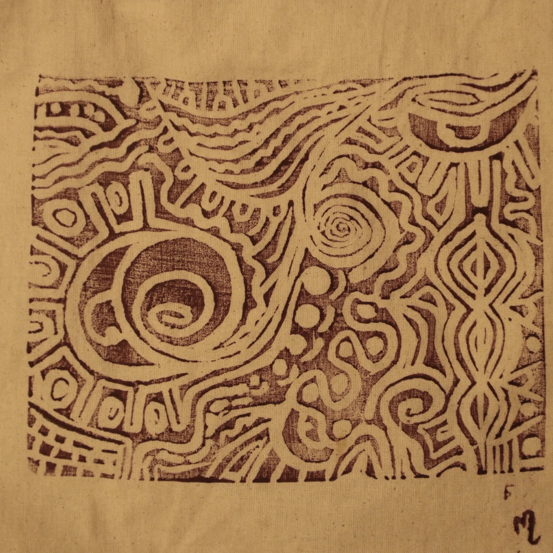 Tygväska med unikt tryck  - 90