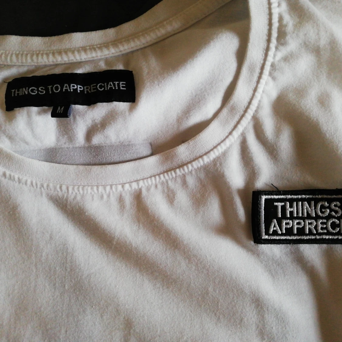 Vit T-shirt lång - 90