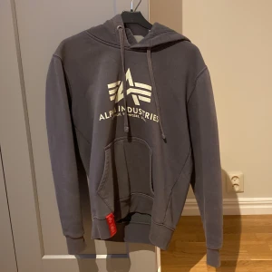 Alpha Industries tröja  - En alpha Industries tröja i storlek xs. Den är gott skick skulle säga 8/10. Finns nån fläck på tröjan men inget märk värdigt. Säljer pågrund av att den blev för liten.