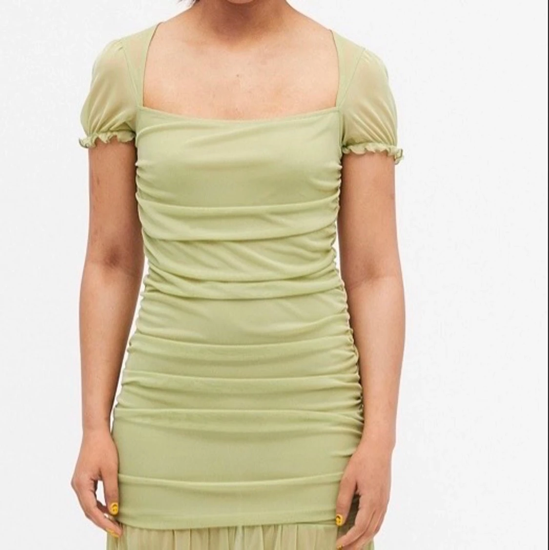 Vit monkiklänning - 90