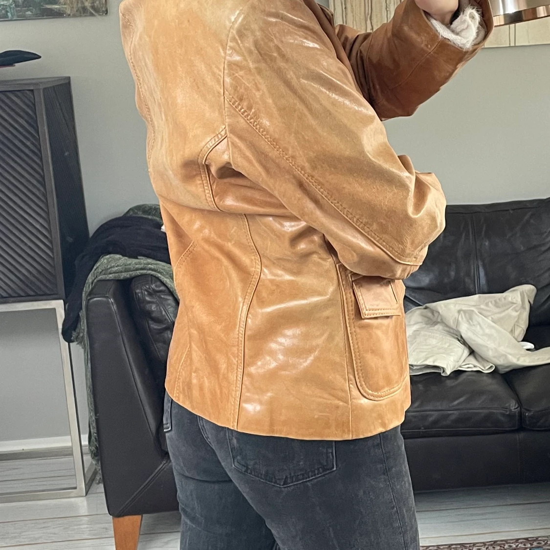 Läderjacka  - 90