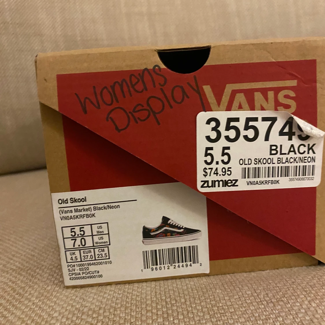 Vans old Skool black neon