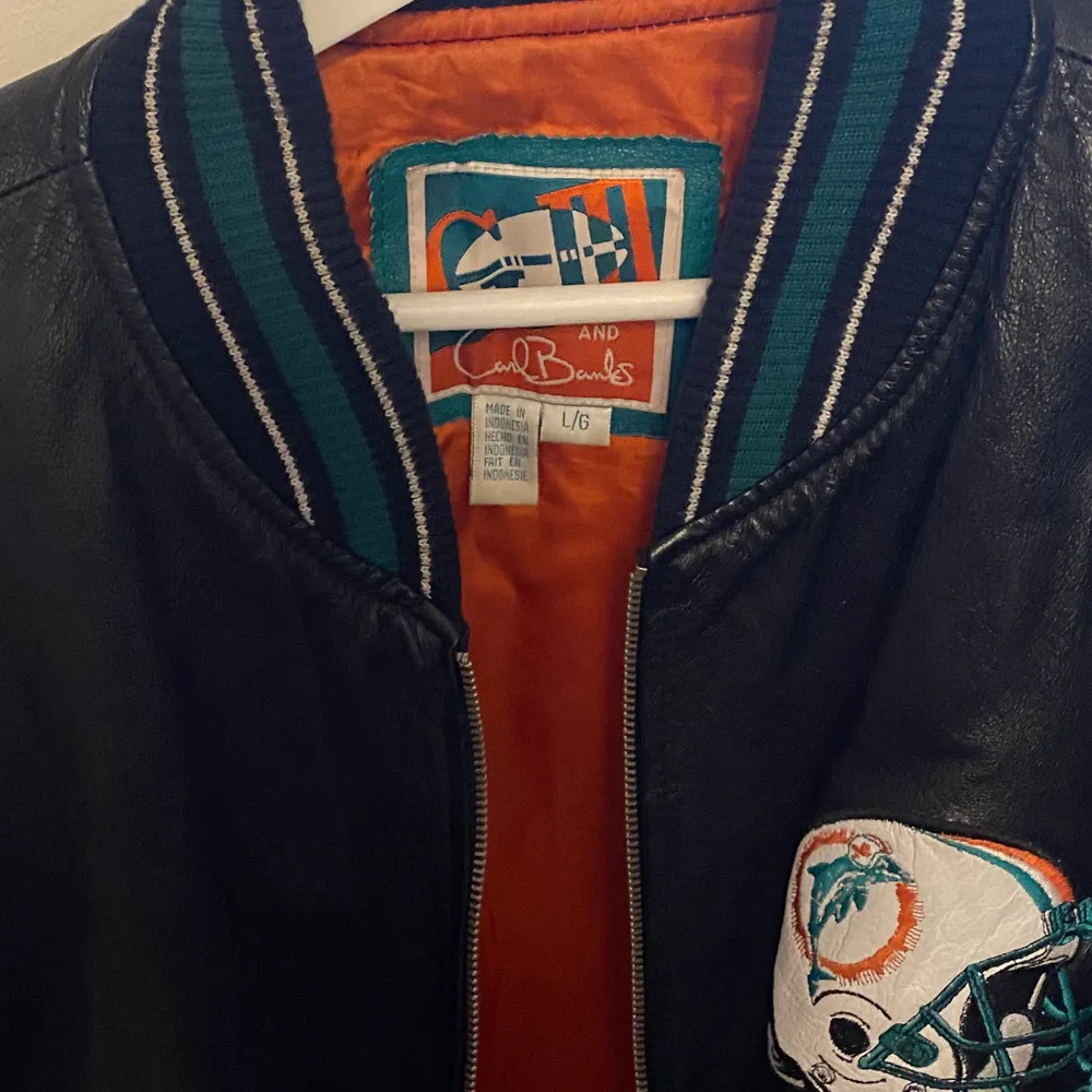 Vintage amerikansk fotboll jacka i läder. Jackor.