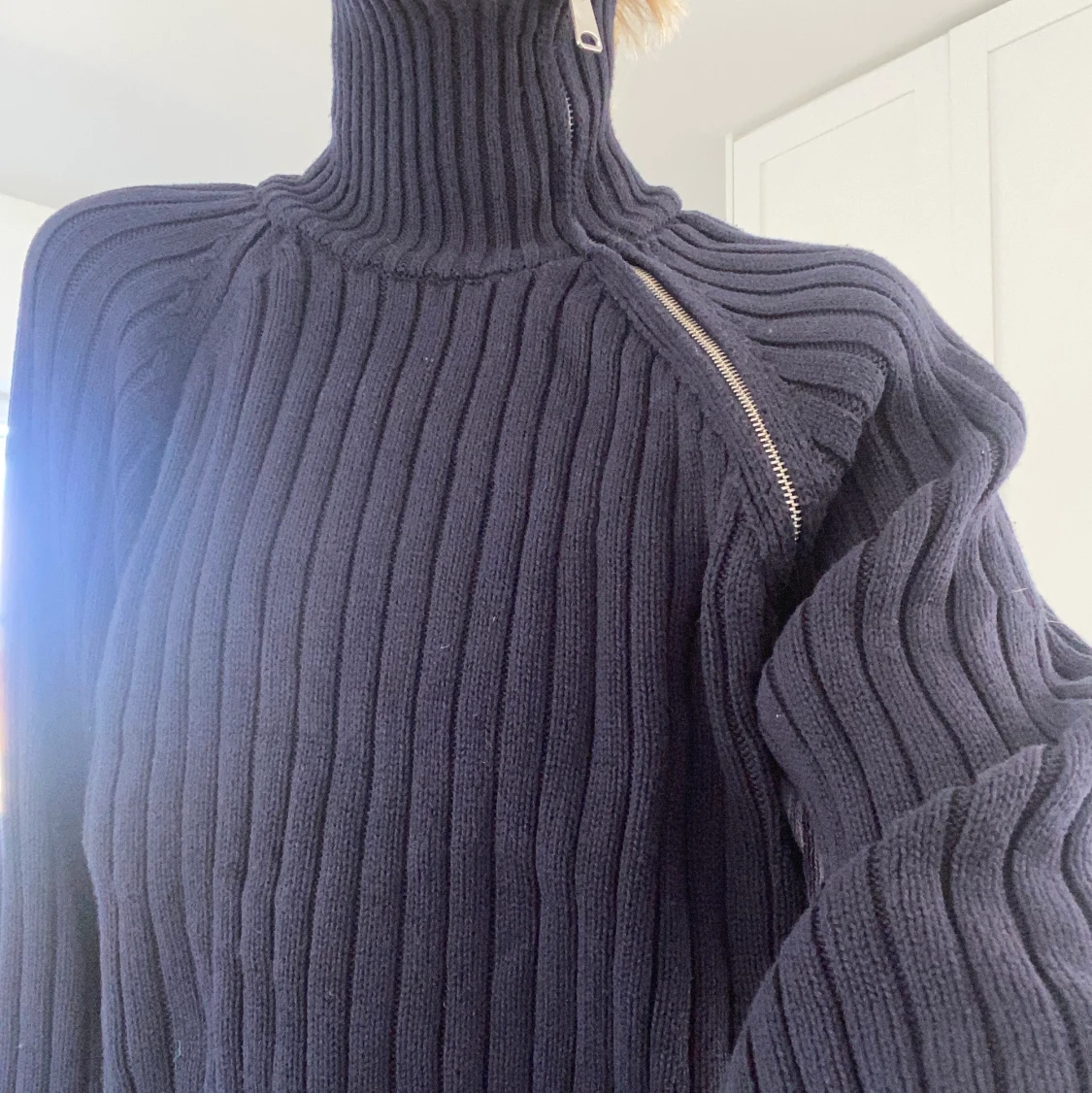 Snygg marinblå stickad tröja🖤⚡️💙 - 91