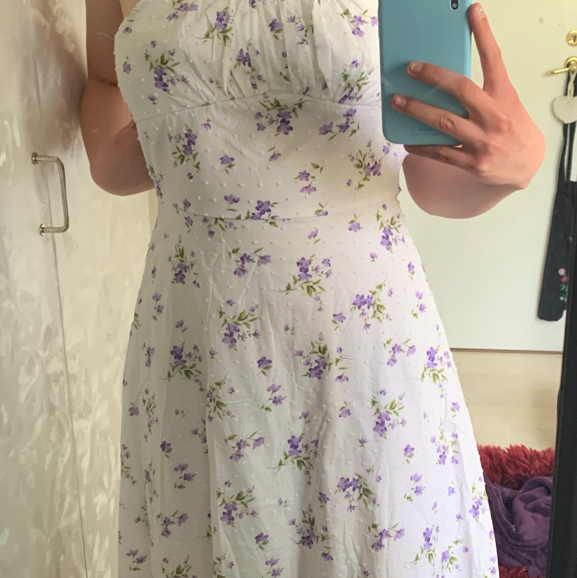 Blommig klänning  - 90