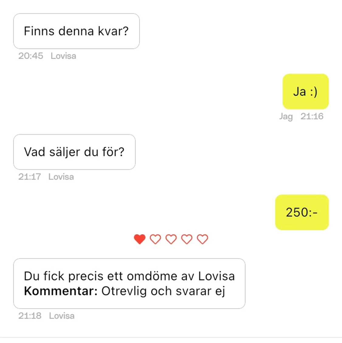 Angående omdömet 1/5