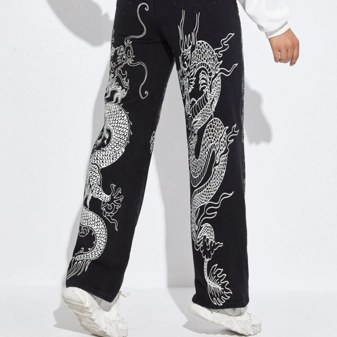 Jeans med tryck - 90