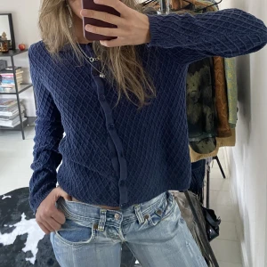 Marinblå stickad kofta - Kofta från indiska💙💙