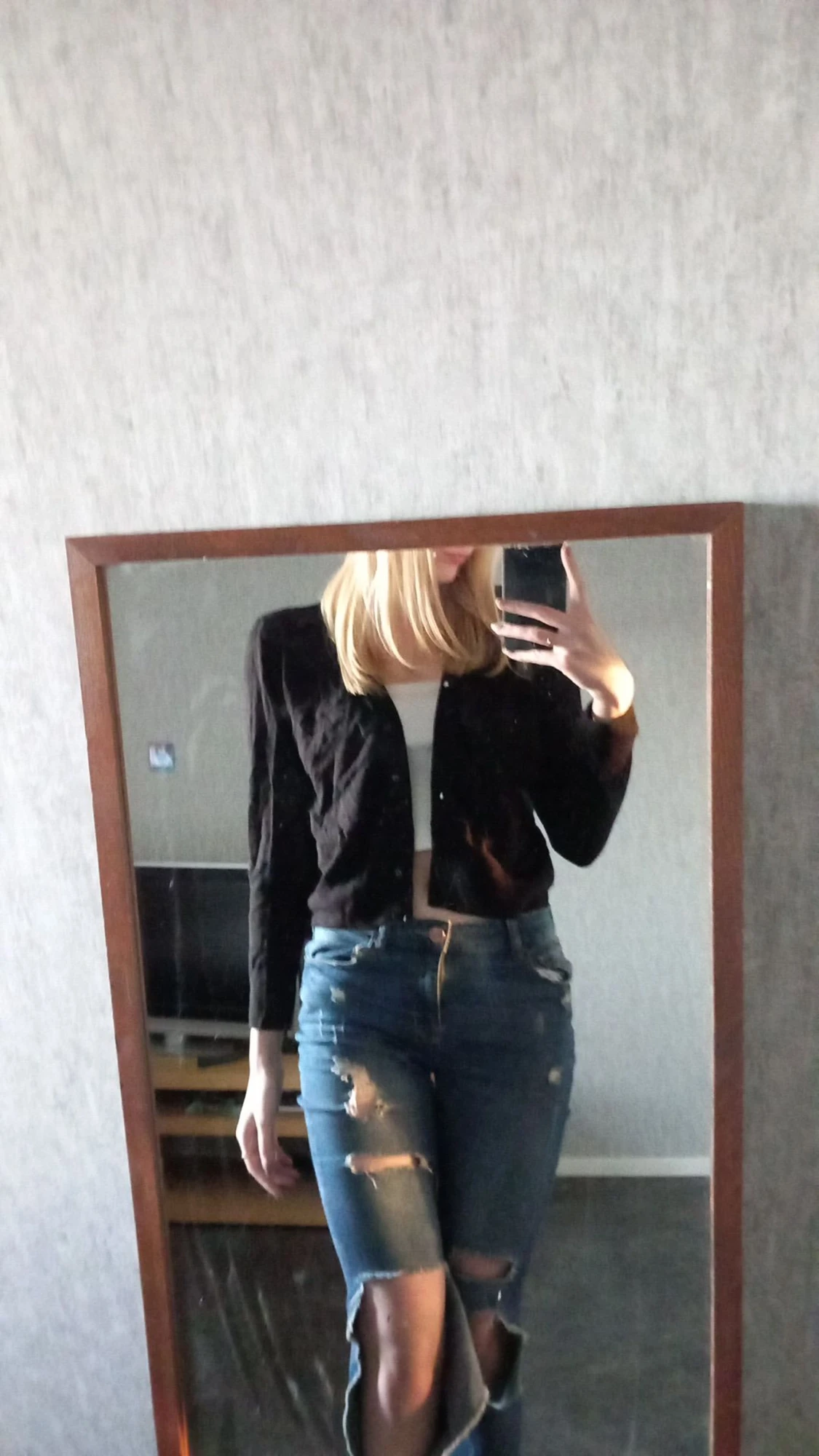 Långärmad/ cardigan