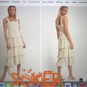 Söker denna klänning från AFJ x NAKD i storlek 32!! Skriv om du har en och vill sälja ❤️❤️