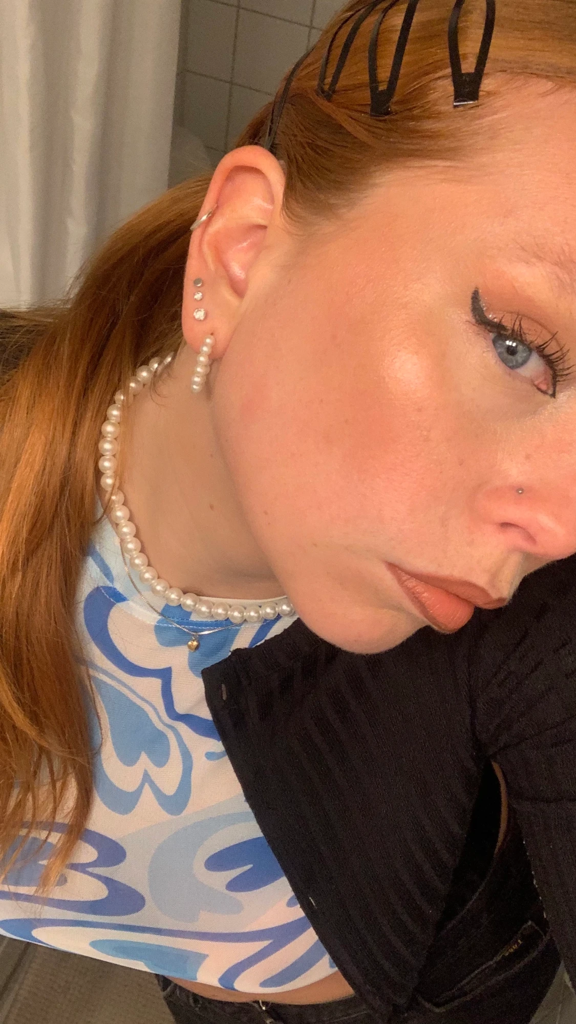 Vitt pärlhalsband ✨ - 90